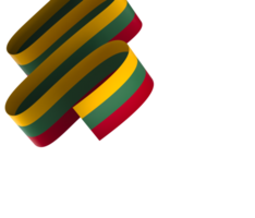 Lithuania flag element design national independence day banner ribbon png