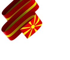 North Macedonia flag element design national independence day banner ribbon png