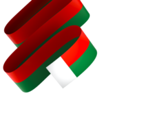 Madagascar flag element design national independence day banner ribbon png