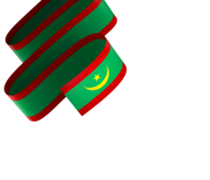 Mauritania flag element design national independence day banner ribbon png