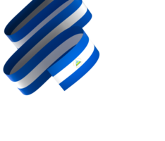 Nicaragua flag element design national independence day banner ribbon png