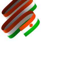 Niger flag element design national independence day banner ribbon png