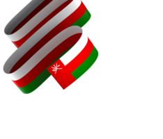 Oman drapeau élément conception nationale indépendance journée bannière ruban png