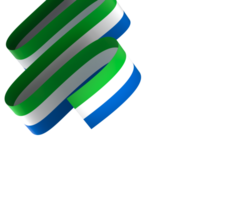 Sierra Leone flag element design national independence day banner ribbon png