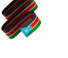 sur Sudán bandera elemento diseño nacional independencia día bandera cinta png