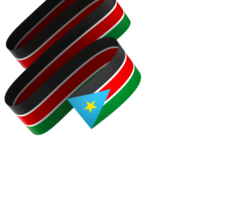 South Sudan flag element design national independence day banner ribbon png