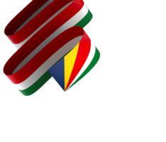 Seychelles bandiera elemento design nazionale indipendenza giorno bandiera nastro png
