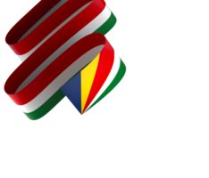 Seychelles flag element design national independence day banner ribbon png