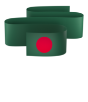 Bangladesh flag element design national independence day banner ribbon png