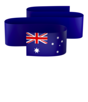 Australia flag element design national independence day banner ribbon png