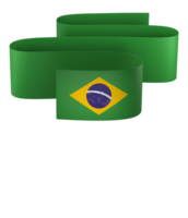 Brazil flag element design national independence day banner ribbon png