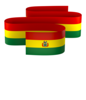 Bolivia flag element design national independence day banner ribbon png