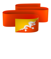 bhutan flagga element design nationell oberoende dag baner band png