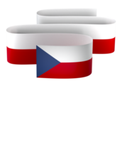 Czech Republic flag element design national independence day banner ribbon png