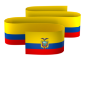 Ecuador flag element design national independence day banner ribbon png