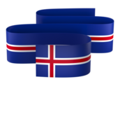 Iceland flag element design national independence day banner ribbon png