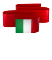 Italy flag element design national independence day banner ribbon png