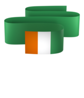 Ivory Coast flag element design national independence day banner ribbon png