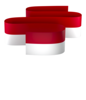 Indonesia flag element design national independence day banner ribbon png