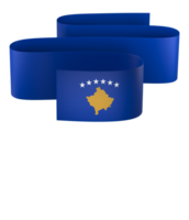 Kosovo flag element design national independence day banner ribbon png