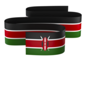 Kenya flag element design national independence day banner ribbon png