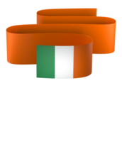 Irland Flagge Element Design National Unabhängigkeit Tag Banner Band png