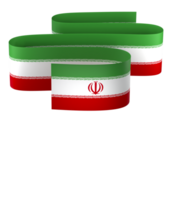 Iran flag element design national independence day banner ribbon png