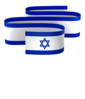 Israel flag element design national independence day banner ribbon png