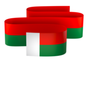 Madagascar flag element design national independence day banner ribbon png