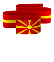 North Macedonia flag element design national independence day banner ribbon png