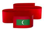 Maldives flag element design national independence day banner ribbon png