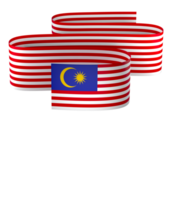 Malaysia bandiera elemento design nazionale indipendenza giorno bandiera nastro png