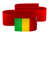 Mali flag element design national independence day banner ribbon png