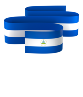 Nicaragua flag element design national independence day banner ribbon png