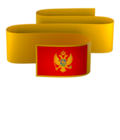 Montenegro flag element design national independence day banner ribbon png