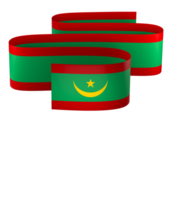 Mauritania flag element design national independence day banner ribbon png