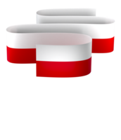 Poland flag element design national independence day banner ribbon png