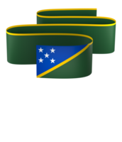 Salomon îles drapeau élément conception nationale indépendance journée bannière ruban png