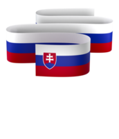 Slovakia flag element design national independence day banner ribbon png