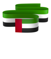 United Arab Emirates flag element design national independence day banner ribbon png