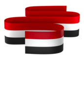 Yemen flag element design national independence day banner ribbon png