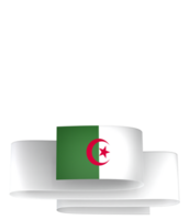 Algeria flag element design national independence day banner ribbon png