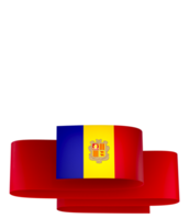 Andorra flag element design national independence day banner ribbon png