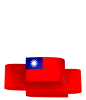 Taiwan flag element design national independence day banner ribbon png