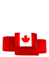 Canada flag element design national independence day banner ribbon png