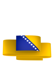 Bosnia and Herzegovina flag element design national independence day banner ribbon png