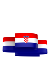 Croazia bandiera elemento design nazionale indipendenza giorno bandiera nastro png