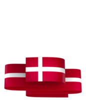 Denmark flag element design national independence day banner ribbon png