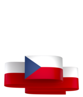 Czech Republic flag element design national independence day banner ribbon png