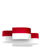 Indonesia flag element design national independence day banner ribbon png